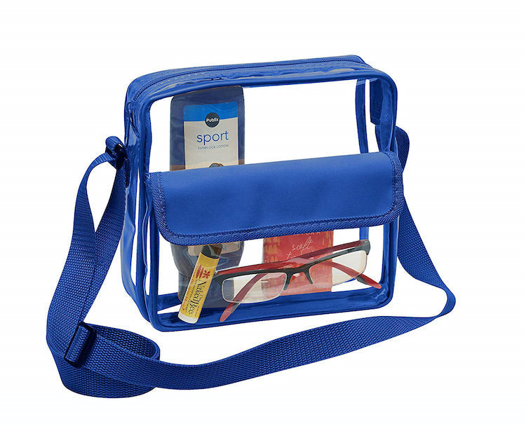 clear stadium bag blue