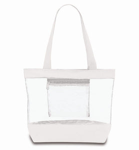 clear tote bags in bulk white