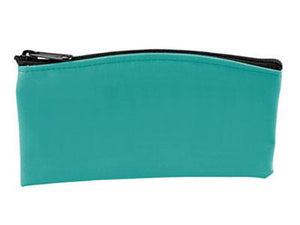 teal pouch with zipper